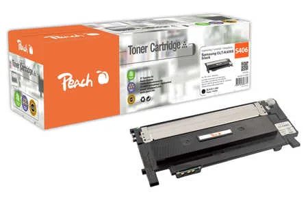 Peach S406 Toner bk ersetzt Samsung CLT-K406S/ELS, SU118A für z.B. Samsung CLP -360, Samsung CLP -360 N, Samsung CLP -360 ND, Samsung CLP -365