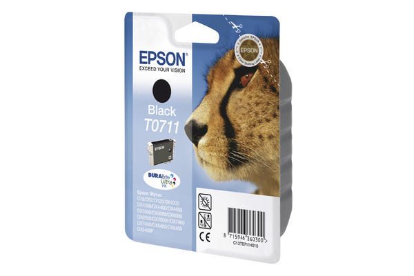 Epson E711bk Druckerpatronen XL bk - Epson T0711 bk, C13T07114010 für z.B. Epson Stylus DX 7400, Epson Stylus SX 210, Epson Stylus D 120