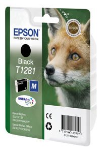Epson E128 Druckerpatronen bk - Epson T1281 bk, C13T12814011 für z.B. Epson Stylus SX 230, Epson Stylus SX 235 W, Epson Stylus Office BX 305 F