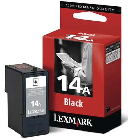 Lexmark L14A Druckerpatronen bk - Lexmark No. 14A, 18C2080E für z.B. Lexmark X 2600, Lexmark X 2620, Lexmark X 2630, Lexmark X 2650, Lexmark X 2670