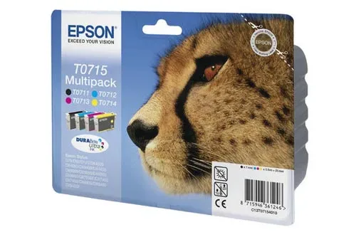 Epson E715 Druckerpatronen XL bk - Epson T0715, C13T07154010 für z.B. Epson Stylus DX 7400, Epson Stylus SX 210, Epson Stylus D 120