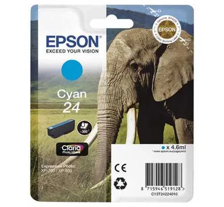 Epson E24c Druckerpatronen cy - Epson No. 24 c, C13T24224010 für z.B. Epson Expression Photo XP -55, Epson Expression Photo XP -750
