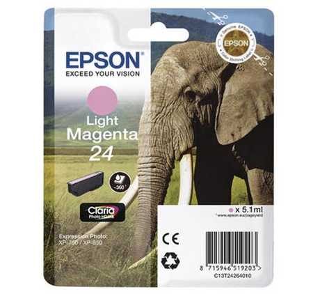 Epson E24lm Druckerpatronen mali - Epson No. 24 lm, C13T24264010 für z.B. Epson Expression Photo XP -55, Epson Expression Photo XP -750