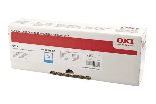 Oki O4431/28/34/4391 Toner cy - OKI 44315307 für z.B. OKI C 610 CDN, OKI C 610 DM, OKI C 610 DN, OKI C 610 DTN, OKI C 610 N