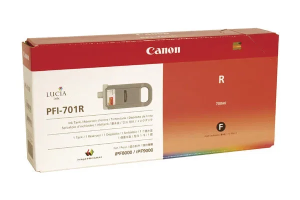 Canon C701R Druckerpatronen XL rd - Canon PFI-701R für z.B. Canon Imageprograf IPF 8000, Canon Imageprograf IPF 8100, Canon Imageprograf IPF 9000