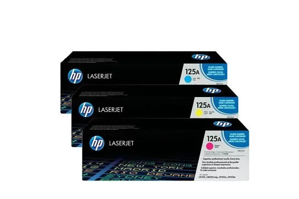 HP Toner Tri-Pack 125A CMY CF373AM Color LJ CP 1210 1400 Seiten