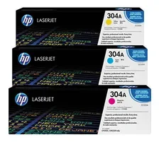 HP Toner Tri-Pack 304A CMY CF372AM Color LaserJet CP2025 2800 S.
