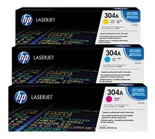 HP Toner Tri-Pack 304A CMY CF372AM Color LaserJet CP2025 2800 S.