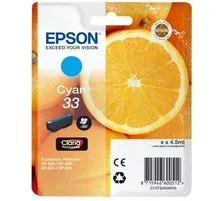 Epson E33 Druckerpatronen cy - Epson T3342, No. 33 c, C13T33424010 für z.B. Epson Expression Premium XP -530, Epson Expression Premium XP -630