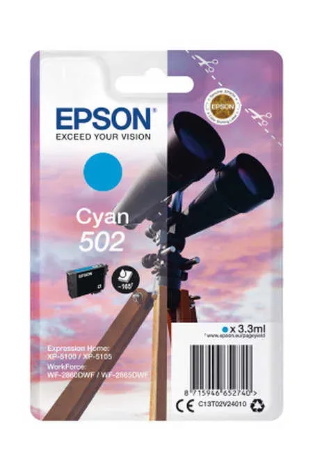Epson E502BK Druckerpatronen bk - Epson No. 502BK, C13T02V14010 für z.B. Epson Expression Home XP -5100, Epson Expression Home XP -5105