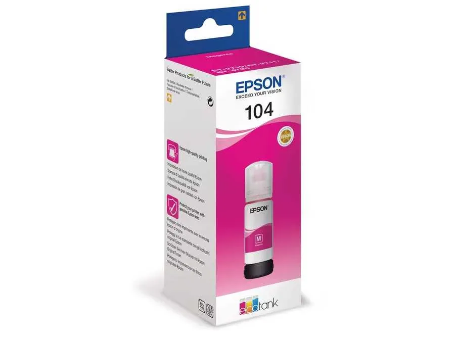 Epson E104M Druckerpatronen m - Epson No. 104M, T00P340 für z.B. Epson EcoTank ET -2710, Epson EcoTank ET -2710 Unlimited, Epson EcoTank ET -2711
