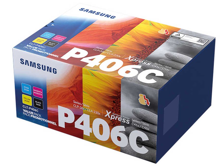 Samsung S406 Toner (bk, c, m, y) - Samsung CLT-P406C, SU375A für z.B. Samsung CLP -360, Samsung CLP -360 N, Samsung CLP -360 ND