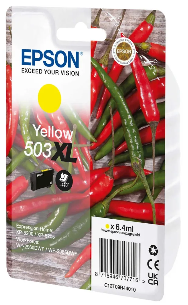Epson E503XL Druckerpatronen XL y - Epson No. 503XL, T09R440 für z.B. Epson Expression Home XP -5200, Epson Expression Home XP -5205