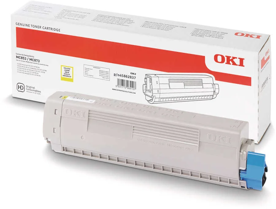 Oki O4586 Toner y - OKI 45862837 für z.B. OKI MC 853 dn, OKI MC 853 dnct, OKI MC 853 dnv, OKI MC 853, OKI MC 870, OKI MC 873 dn, OKI MC 873