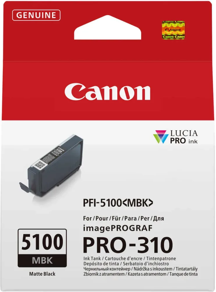 Canon C5100MBK Druckerpatronen matte schwarz - Canon PFI-5100MBK für z.B. Canon imagePROGRAF PRO -310