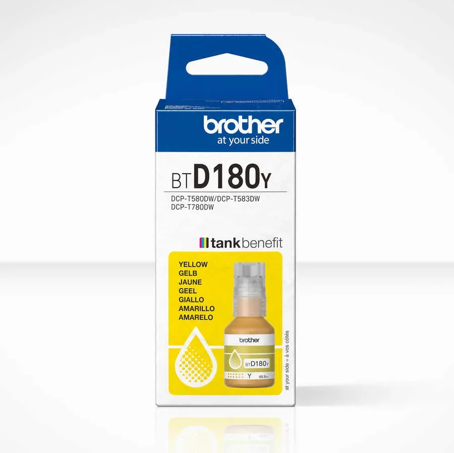 Brother B180 Druckerpatronen yellow - Brother BTD180Y für z.B. Brother DCPT 580 DW, Brother DCPT 580, Brother DCPT 583 DW, Brother DCPT 780 DW