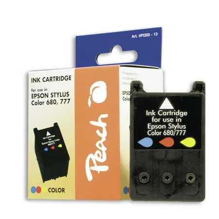Peach E18 C Druckerpatrone col ersetzt Epson T018C, C13T01840110 für z.B. Epson 1000 ICS, Epson Stylus Color 680, Epson Stylus Color 680 TR