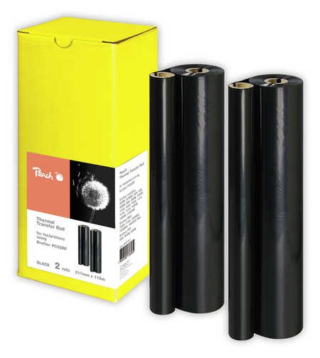 2 Peach Thermal Transfer Rollen kompatibel zu Xerox, Konica Minolta, Brother, Pitney Bowes PC-92RF