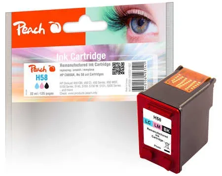 Peach HP 58 Druckkopf colph ersetzt HP No. 58, C6658AE für z.B. HP DeskJet 3650, HP DeskJet 3650 V, HP DeskJet 3651, HP DeskJet 3652, HP DeskJet 450 CI