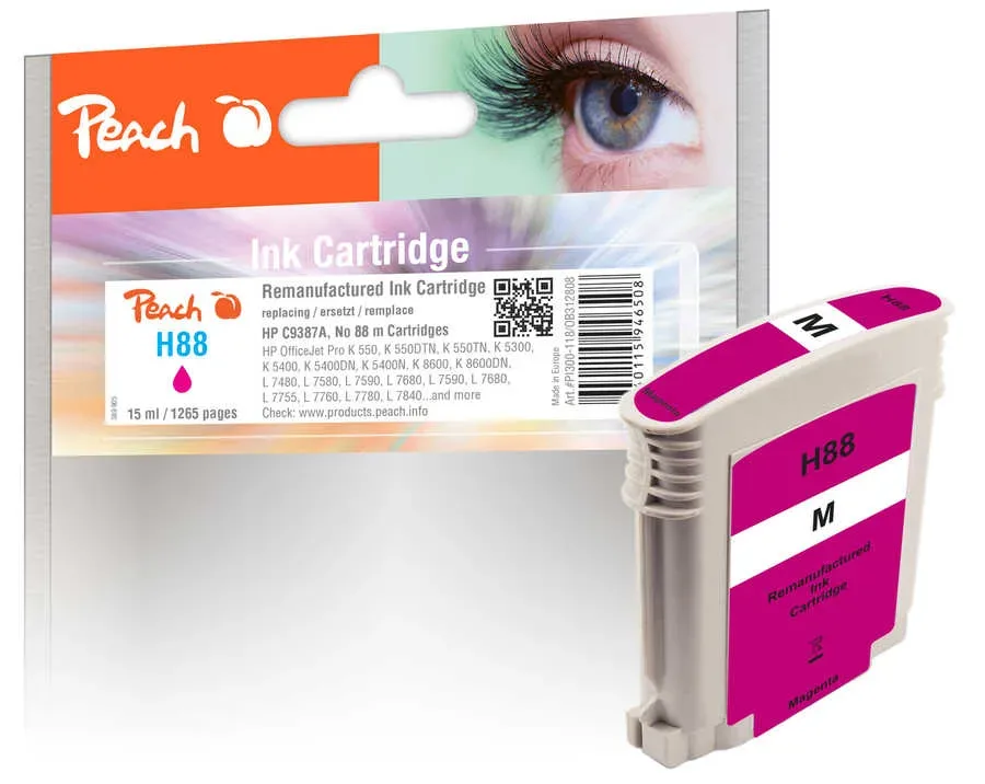 Peach HP 88 m Druckerpatrone ma ersetzt HP No. 88 m, C9387AE für z.B. HP OfficeJet Pro K 5300, HP OfficeJet Pro K 5400, HP OfficeJet Pro K 5400 DN