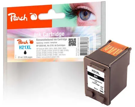Peach HP 21 XL Druckkopf XL bk ersetzt HP No. 21XL, C9351AE für z.B. HP DeskJet 3910, HP DeskJet 3915, HP DeskJet 3920, HP DeskJet 3940, HP DeskJet 3950
