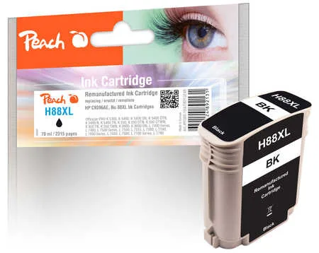 Peach HP 88 XLbk Druckerpatrone XL bk ersetzt HP No. 88XL bk, C9396AE für z.B. HP OfficeJet Pro K 5300, HP OfficeJet Pro K 5400, HP OfficeJet Pro K 550