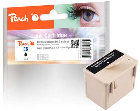 Peach Tintenpatrone schwarz kompatibel zu Epson C33S020403, SJIC6 black