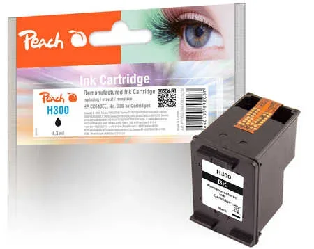 Peach HP 300 bk Druckkopf bk ersetzt HP No. 300 bk, CC640EE für z.B. HP DeskJet D 1600, HP DeskJet D 1658, HP DeskJet D 1660, HP DeskJet D 1663
