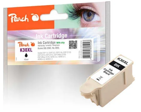 Peach K30 XL Druckerpatrone XL bk ersetzt Kodak No. 30XL, 3952363 für z.B. Kodak ESP 1.2, Kodak ESP 3.2, Kodak ESP C 110, Kodak ESP C 115