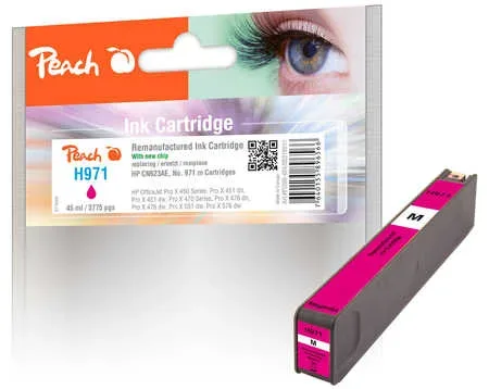 Peach HP 971 m Druckerpatrone ma ersetzt HP No. 971 m, CN623A für z.B. HP OfficeJet Pro X 450, HP OfficeJet Pro X 451 dn, HP OfficeJet Pro X 451 dw