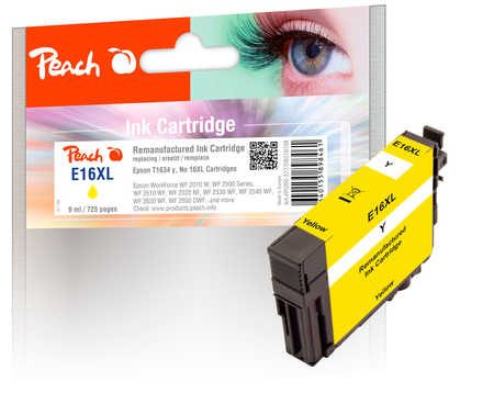 Peach E16 XLy Druckerpatrone XL ye ersetzt Epson No. 16XL y, C13T16344010 für z.B. Epson WorkForce WF -2010 W, Epson WorkForce WF -2500