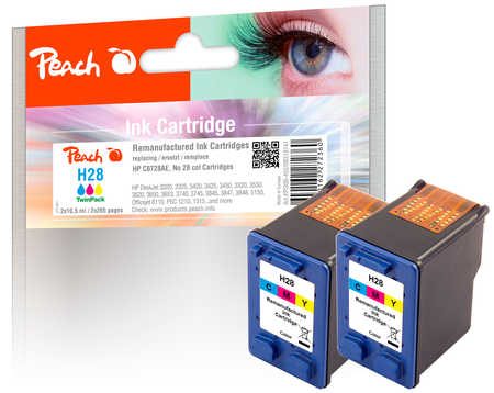 Peach HP 28 2 Druckköpfe 2*col ersetzt HP No. 28*2, C8728AE*2 für z.B. HP DeskJet 3300, HP DeskJet 3320, HP DeskJet 3320 V, HP DeskJet 3322