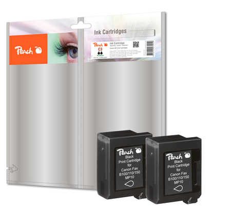 Peach C1/2/3/5 2 Druckköpfe 2*bk ersetzt Canon BX-3BK*2, 0884A002 für z.B. Canon CFUC 1, Canon Fax B 100, Canon Fax B 110, Canon Fax B 115