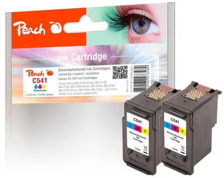 Peach C541 C 2 Druckköpfe 2*col ersetzt Canon CL-541C, 5227B004 für z.B. Canon Pixma TS 5150, Canon Pixma TS 5151, Canon Pixma MG 3650