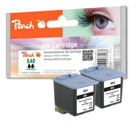Peach S40/41 2 Druckköpfe 2*bk ersetzt Samsung M40V/ELS für z.B. Samsung SF -300, Samsung SF -330, Samsung SF -331 P, Samsung SF -335 T