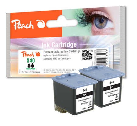 Peach S40/41 2 Druckköpfe 2*bk ersetzt Samsung M40V/ELS für z.B. Samsung SF -300, Samsung SF -330, Samsung SF -331 P, Samsung SF -335 T