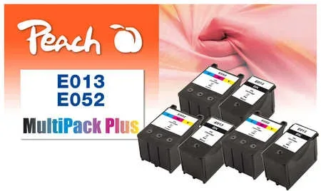 Peach E13 6 Druckerpatronen bk ersetzt Epson T013, T052 für z.B. Epson Machjet 600 C, Epson Machjet 930 C, Epson MJ 600 C, Epson MJ 930 C