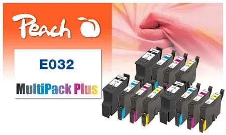 Peach E321 12 Druckerpatronen (3*bk, c/m/y) ersetzt Epson T0321, T0322, T0323, T0324 für z.B. Epson Stylus C 70, Epson Stylus C 70 Plus