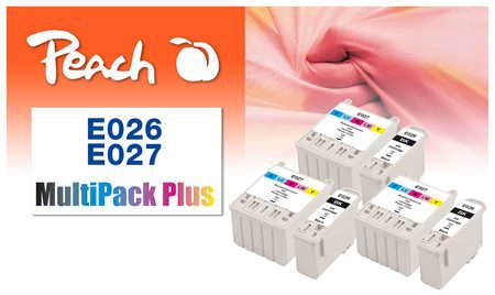 Peach Spar Pack Plus Tintenpatronen kompatibel zu Epson T026, T027
