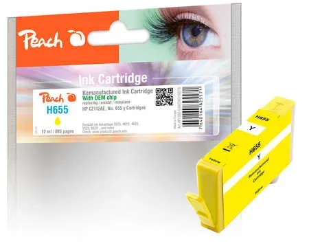 Peach HP 655 y Druckerpatrone ye ersetzt HP No. 655 y, CZ112AE für z.B. HP DeskJet Ink Advantage 3525, HP DeskJet Ink Advantage 4615