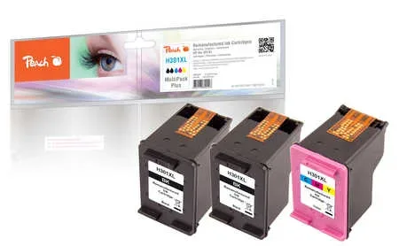 Peach HP 301 XL 3 Druckköpfe XL (2*bk, col) ersetzt HP No. 301XL, CH563EE, CH564EE für z.B. HP Envy 5530, HP DeskJet 1000, HP DeskJet 1010