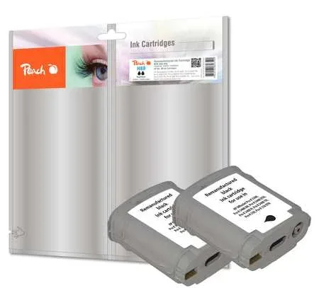 Peach HP 88 bk 2 Druckerpatrone 2*bk ersetzt HP No. 88 bk*2, C9385AE*2 für z.B. HP OfficeJet Pro K 5300, HP OfficeJet Pro K 5400, HP OfficeJet Pro K 550