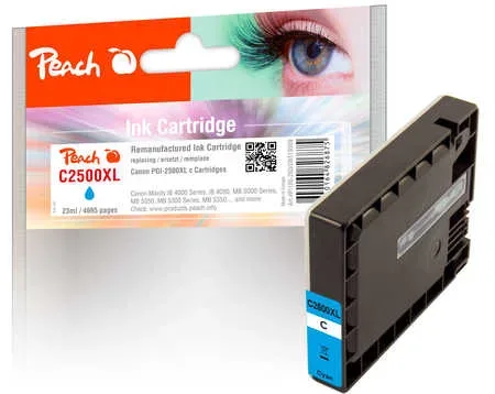 Peach C2500 XLC Druckerpatrone XL cy ersetzt Canon PGI-2500XLC, 9265B001 für z.B. Canon Maxify MB 5150, Canon Maxify MB 5450, Canon Maxify iB 4000