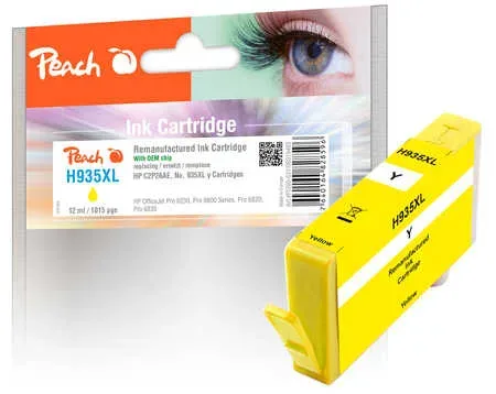 Peach HP 935 XLy Druckerpatrone XL ye ersetzt HP No. 935XL y, C2P26A für z.B. HP OfficeJet Pro 6230, HP OfficeJet Pro 6830, HP OfficeJet 6815