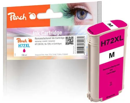 Peach HP 72 XLM Druckerpatrone XL ma ersetzt HP No. 72XL M, C9372A für z.B. HP DesignJet T 1100 24 Inch, HP DesignJet T 1100 44 Inch, HP DesignJet T 610