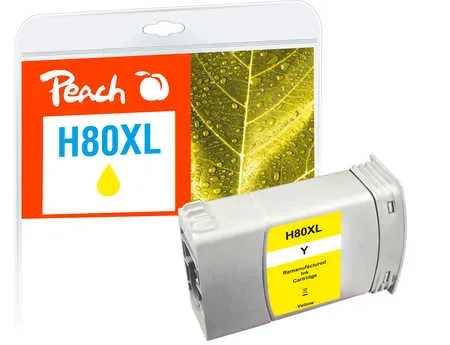 Peach HP 80 Druckerpatrone XL ye ersetzt HP 80XL Y, C4848A für z.B. HP DesignJet 1050 C, HP DesignJet 1050 C Plus, HP DesignJet 1055 CM