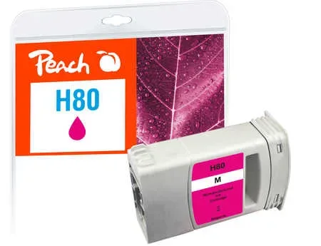 Peach HP 80 Druckerpatrone ma ersetzt HP 80 M, C4874A für z.B. HP DesignJet 1050 C, HP DesignJet 1050 C Plus, HP DesignJet 1055 CM