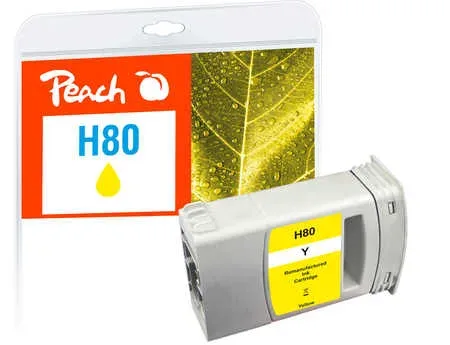 Peach HP 80 Druckerpatrone ye ersetzt HP 80 Y, C4873A für z.B. HP DesignJet 1050 C, HP DesignJet 1050 C Plus, HP DesignJet 1055 CM