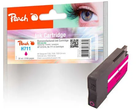Peach HP 711 M Druckerpatrone ma ersetzt HP No. 711 M, CZ131AE für z.B. HP DesignJet T 520 36 Inch, HP DesignJet T 120, HP DesignJet T 520