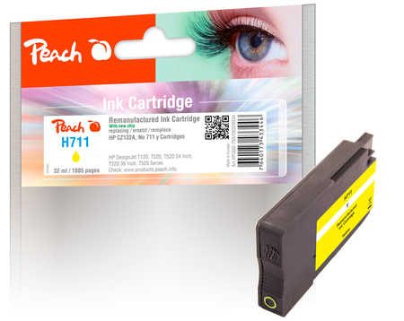 Peach HP 711 Y Druckerpatrone ye ersetzt HP No. 711 Y, CZ132AE für z.B. HP DesignJet T 520 36 Inch, HP DesignJet T 120, HP DesignJet T 520